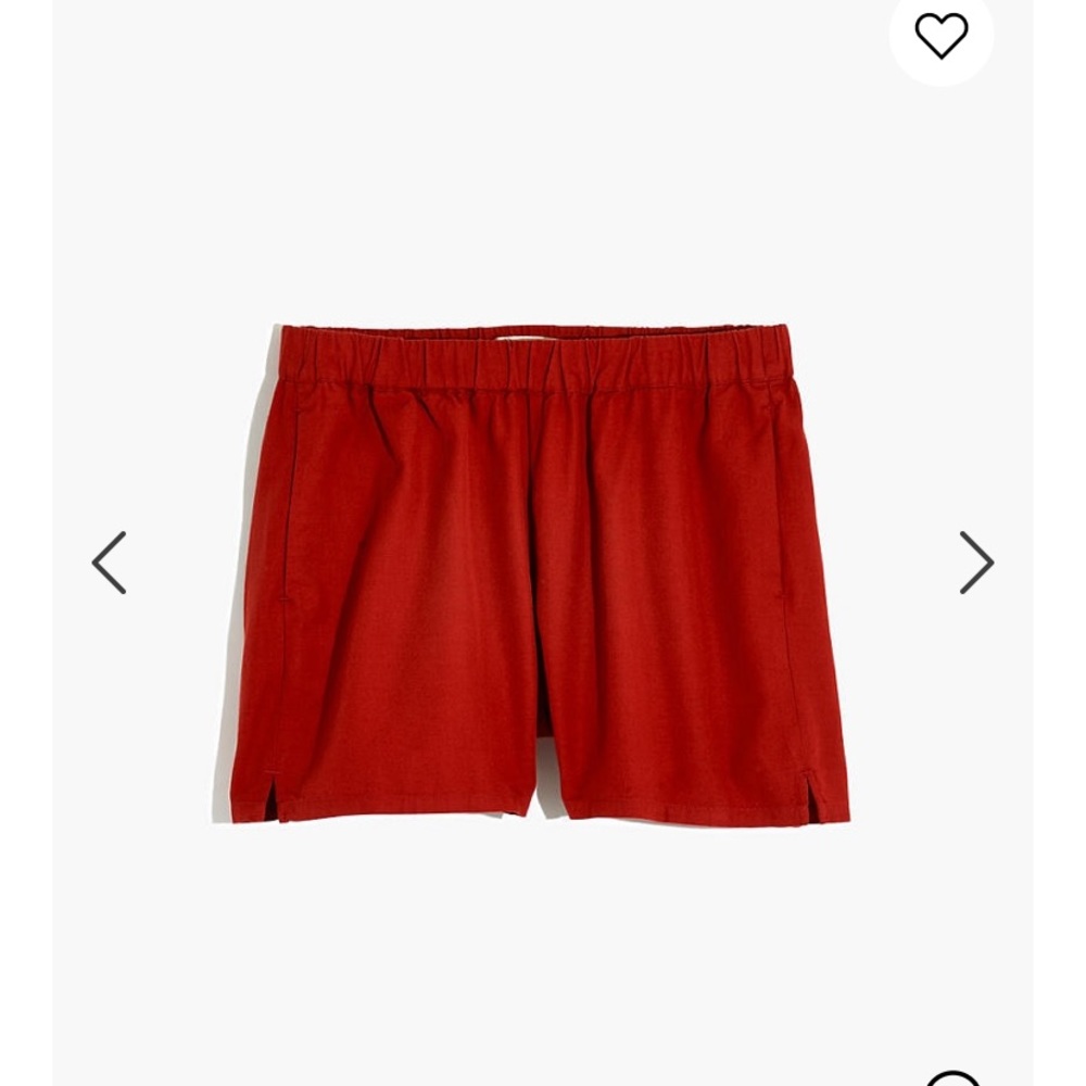 Madewell Pull On Shorts (In Red & Green)